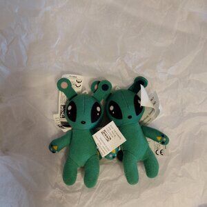 IKEA Alien Plush Toys – Set of 2 – Green Stuffed Soft Toys – New w/ Tags